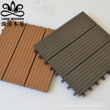 Waterproof outdoor flooring wood plastic composite keel wpc decking interlocking outdoor deck tiles
